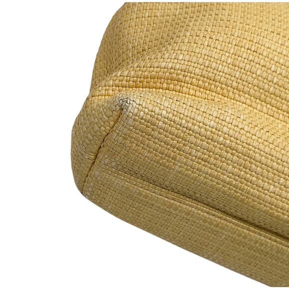 Chanel Brown and Yellow Raffia and Leather CC Tote - Picture 6 of 9